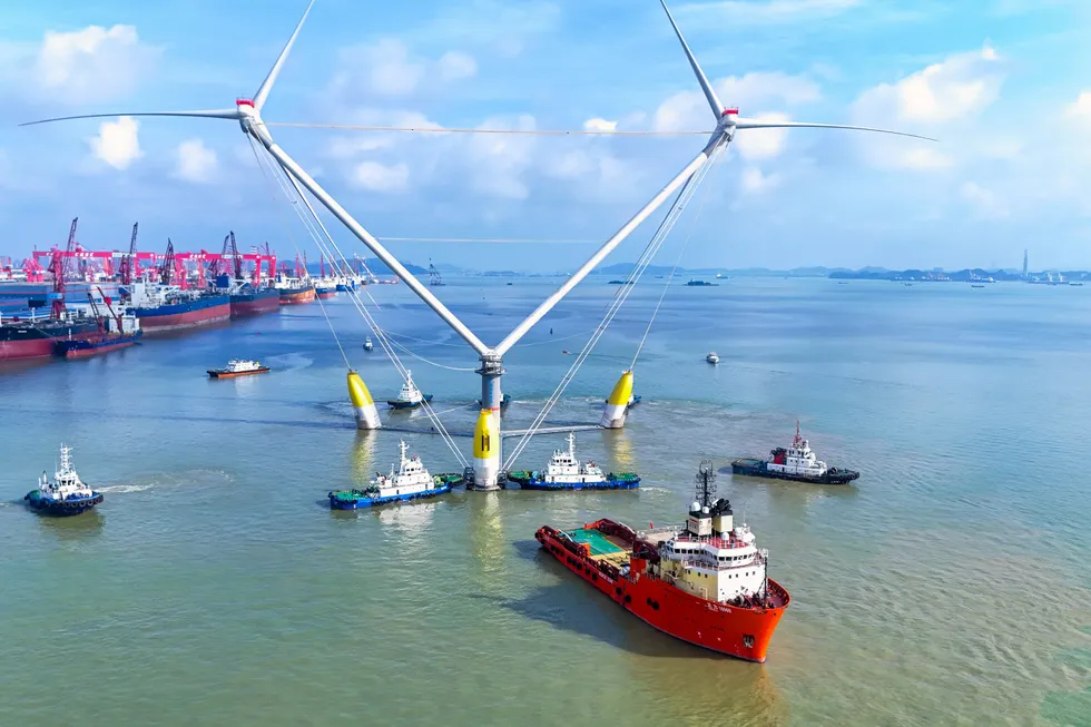 Mingyang's OceanX floating wind turbine.