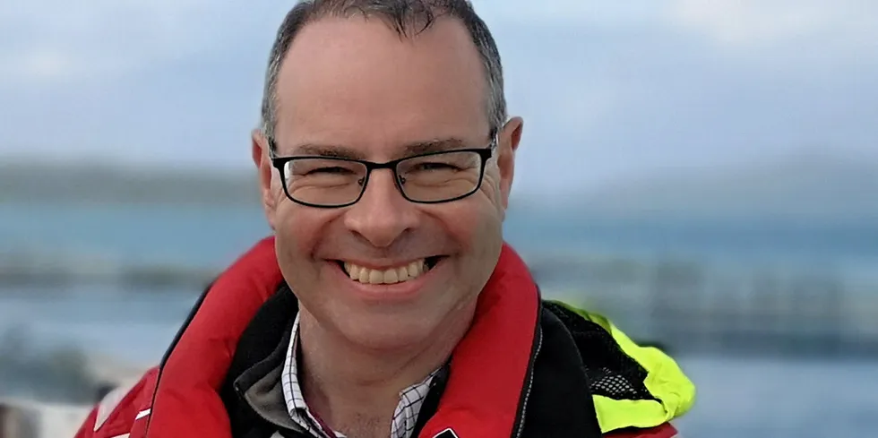 Smiler bare på arkivbildet, men ikke nå om dagen: Hamish Macdonell er strategi-direktør hos Scottish Salmon Producers Organisation (SSPO). Pressefoto