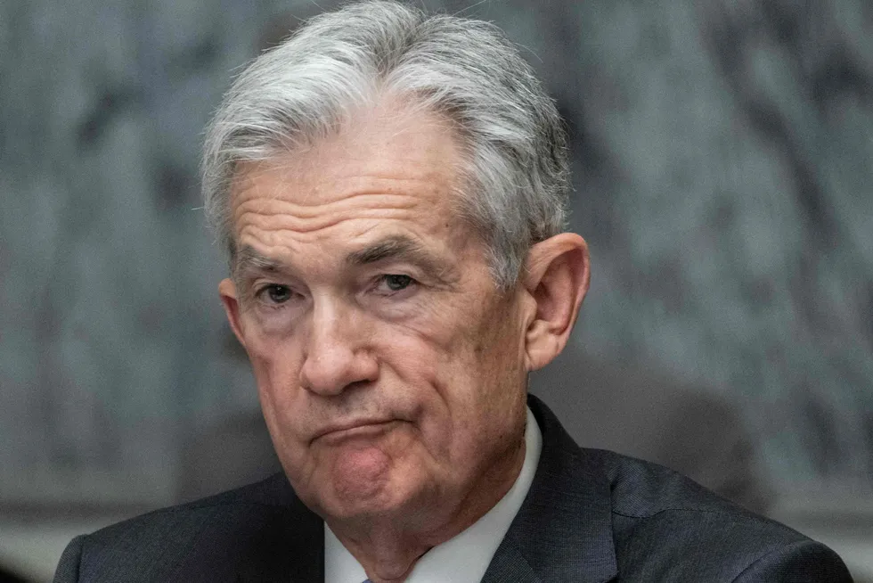 USAs sentralbanksjef Jerome Powell.