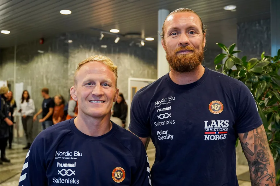 Stig André Berge (til venstre) og Fritz Aanes skulle egentlig trene brytelandslaget til etter Paris-OL i 2024. I november sluttet de med umiddelbar virkning.