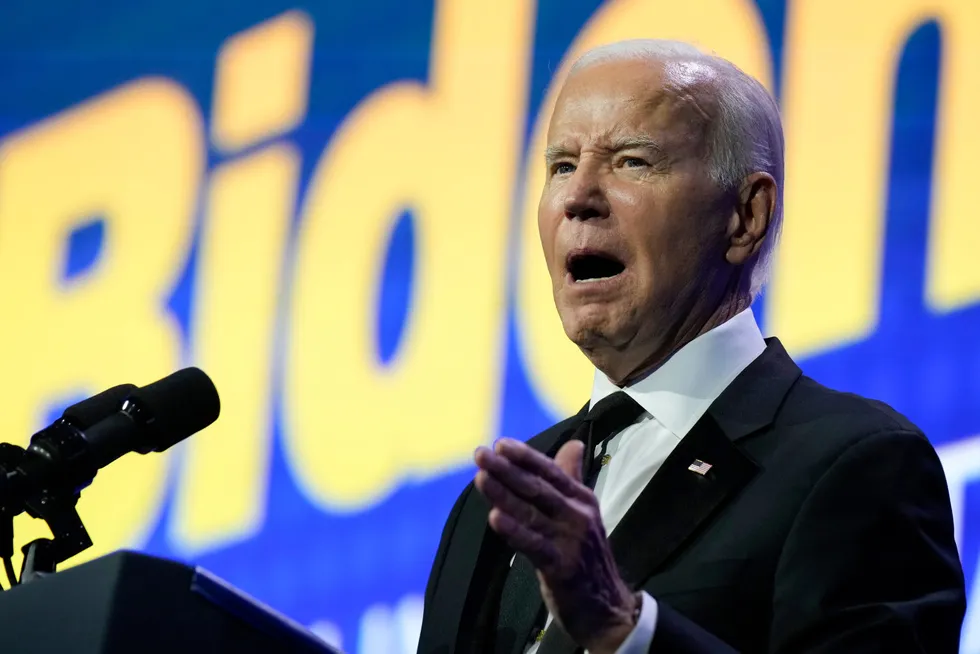 President Joe Biden, her avbildet lørdag på et arrangement i regi av den amerikanske LHBTQ-organisasjonen Human Rights Campaign.