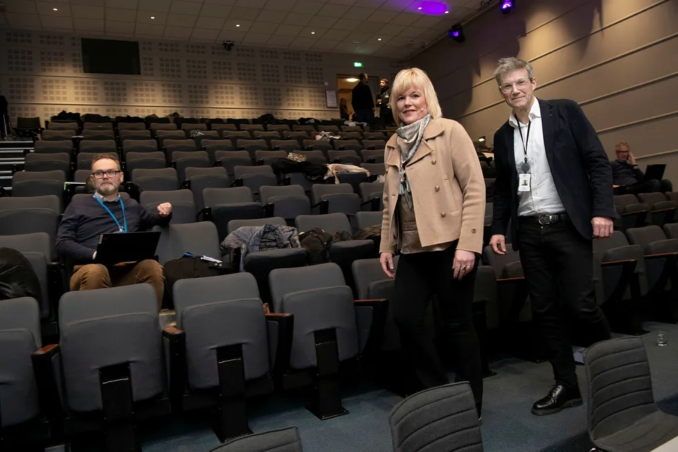 Analysedirektør og Trumf-sjef Truls Fjeldstad i Norgesgruppen (t.h.) har i flere år jobbet med strategien for å møte Amazons inntreden i Norden. Her er han sammen med Kristin Bigseth som er ansvarlig for å utvikle konsernets digitale løsninger.