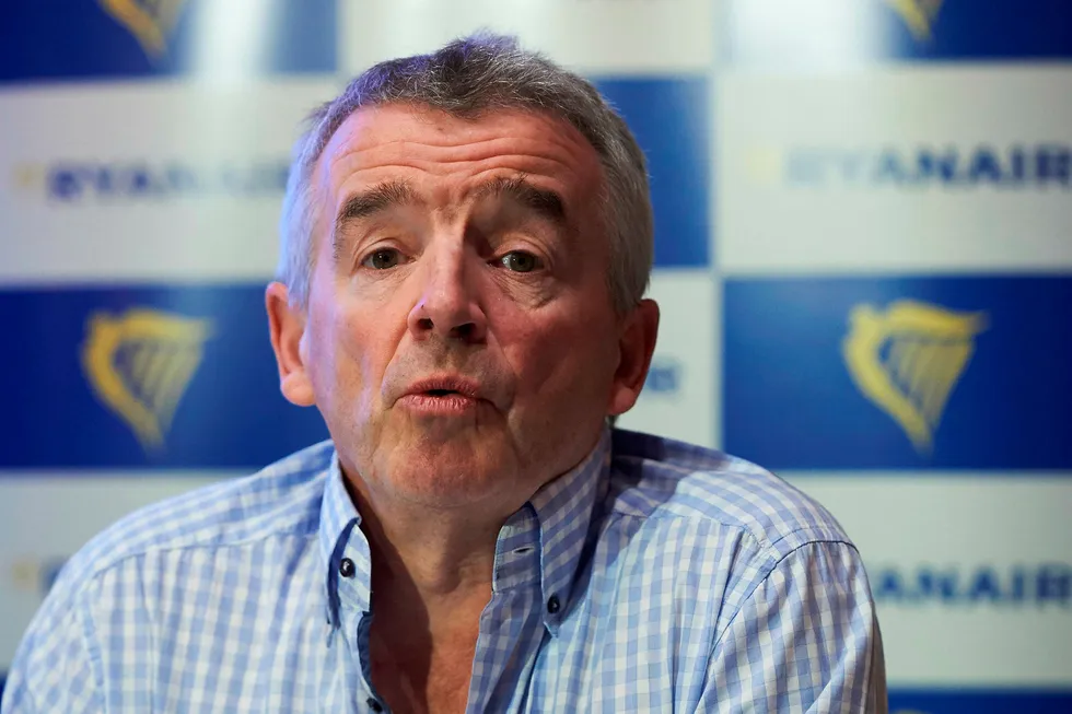 – Vi har lagt ned basene på steder som Marseille eller Rygge på grunn av trusselen for å bli påtvunget fagforeninger, sier Ryanair-toppsjef Michael O'Leary nå. Foto: NIKLAS HALLE'N