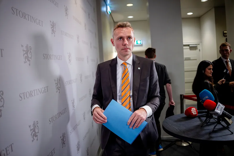 Avgått forsknings- og utdanningsminister Ola Borten Moe under høringen.