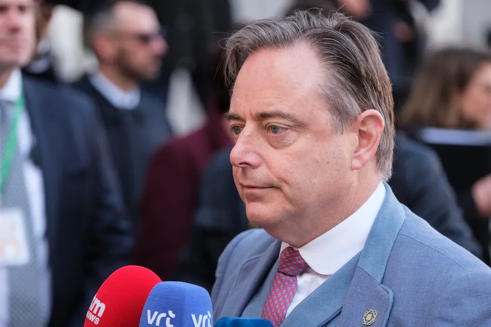 Belgian prime minister Bart De Wever at an informal EU leader's retreat