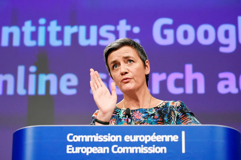 EUs konkurransekommisjonær, Margrethe Vestager, har vært hard mot de største teknologiselskapene som bruker millioner av kroner på lobbyvirksomhet.