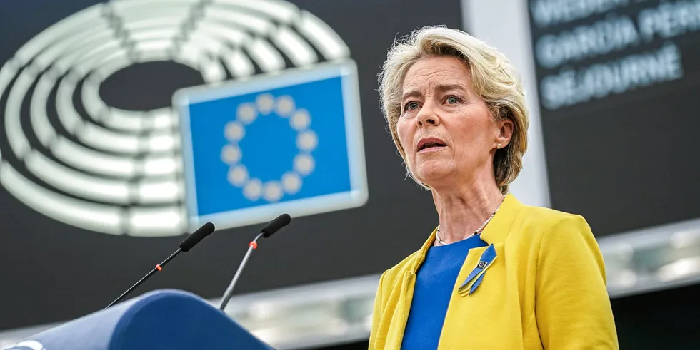 EU-kommisjonens leder Ursula von der Leyen.