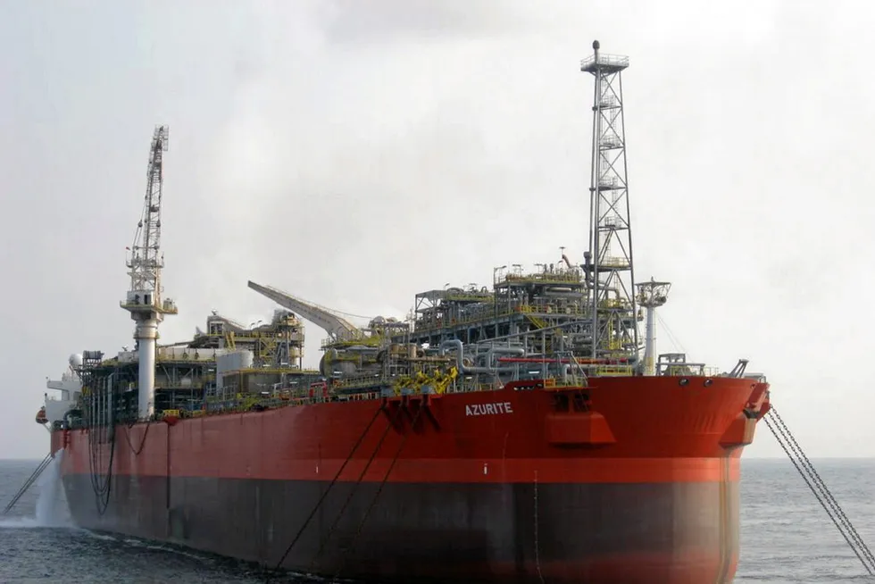 Producing: the Azurite FPSO is moored on BW Energy's Tortue field offshore Gabon, close to the Hibiscus discovery