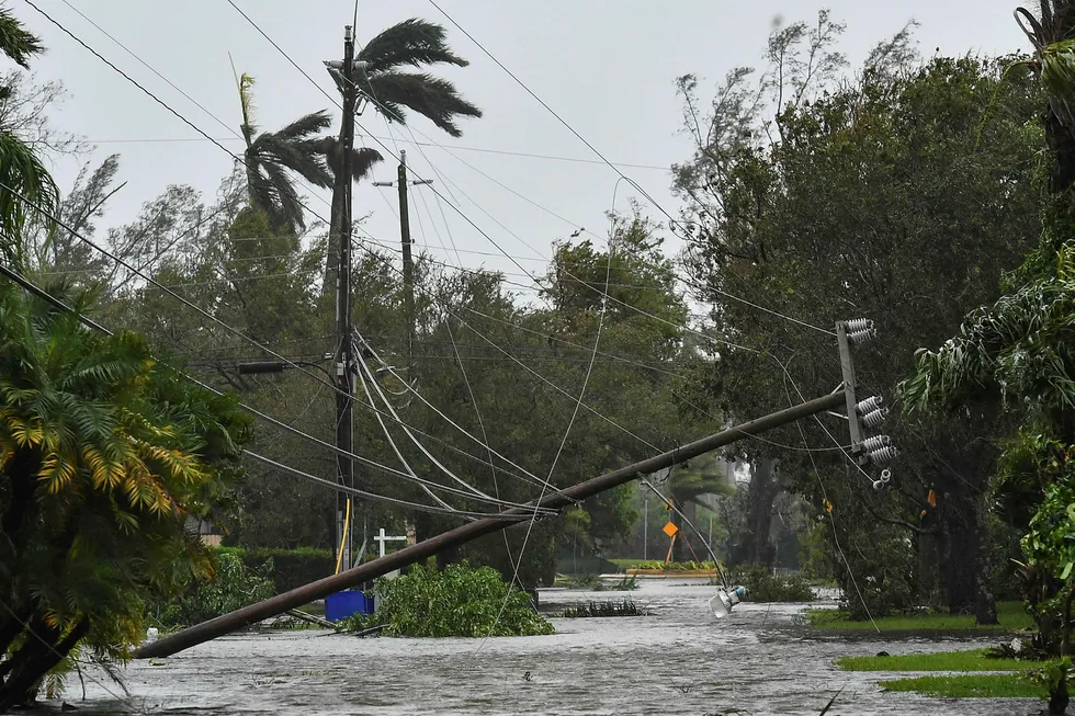 Orkanen Irma passerte gjennom Hollywood 10. september. Ekstremvær koster USA dyrt. Foto: The Washington Post/The Washington Post/Getty Images