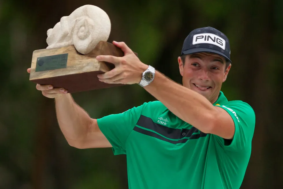 Viktor Hovland vant 11 millioner kroner i helgen.