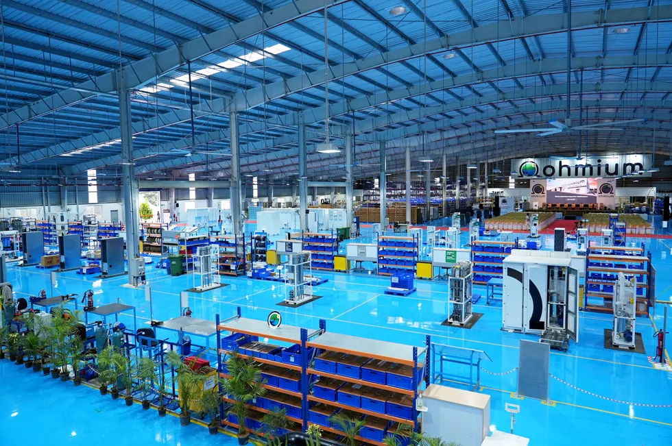 Ohmium's PEM electrolyser factory in Bangalore.