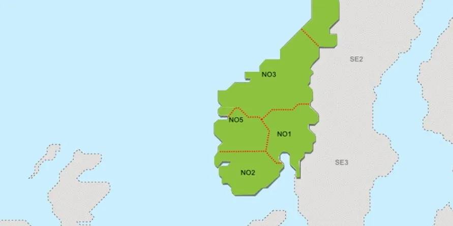 Fargen på Sør-Norge ble i dag endret fra gult til grønt av Statnett.