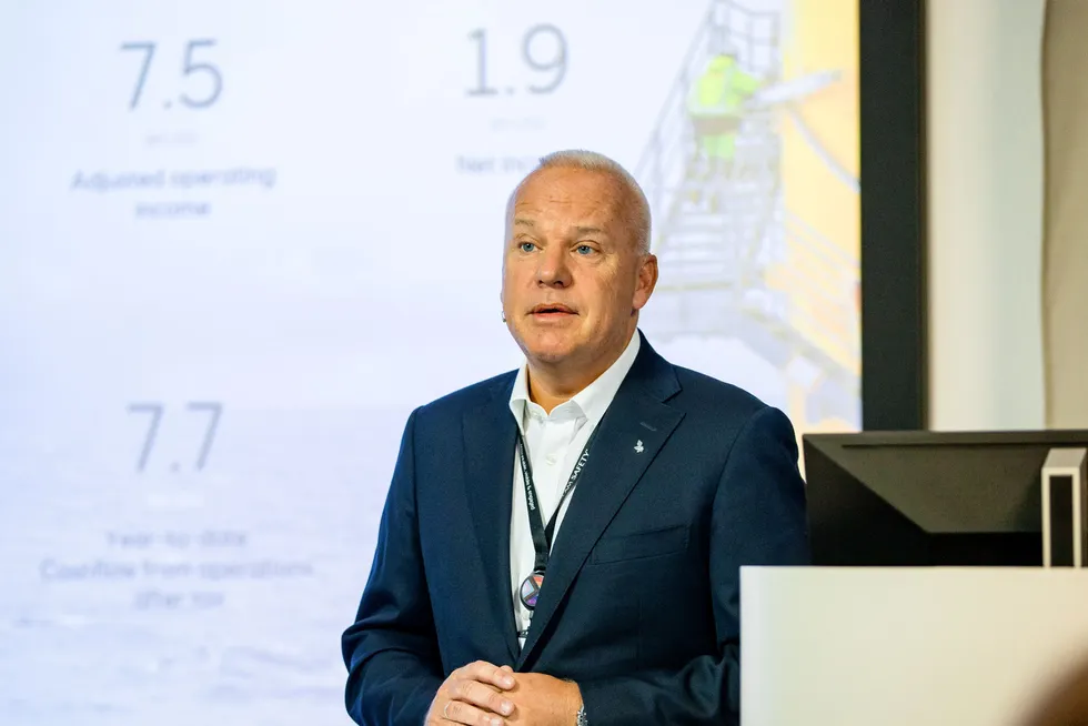 – Havvindindustrien står nå overfor noen utfordringer, men vi er overbevist om at sektoren vil komme styrket gjennom disse, og at havvind vil spille en avgjørende rolle i energiomstillingen, sier Equinor-sjef Anders Opedal.