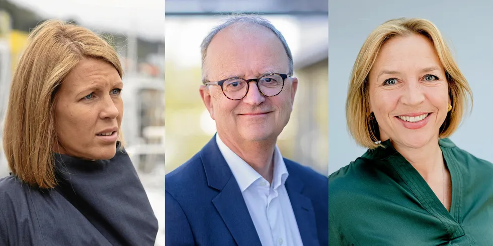 Ragnhild Fresvik i Eviny, Eimund Nygaard i Lyse og Marianne Olsnes i Shell samarbeider om et mulig anbud for å bygge ut havvind ved Sørlige Nordsjø II. Nå er Shell-sjefen høyst usikker på om det blir noe bud i det hele tatt.