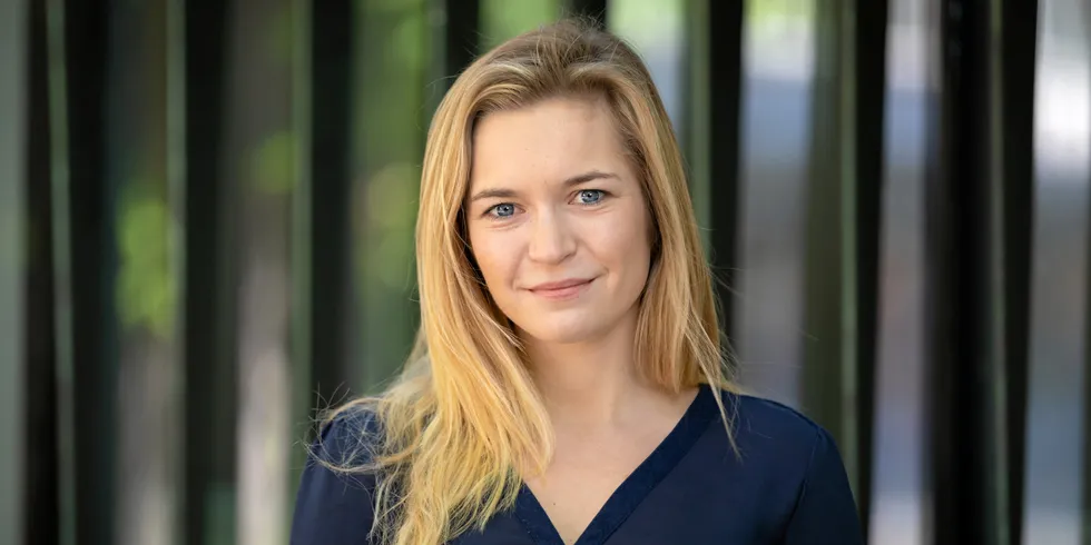 Høyre-representant Mathilde Tybring-Gjedde lot ikke sjansen gå fra seg når næringsministeren slang med leppa om havvind.