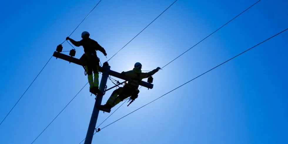 Dette bildet er hentet fra Lofotkrafts arbeid med i drifte nettet. Selskapet hadde klart flest strømavbrudd per kunde i 2020, men årsaken er oppgradering av linje.