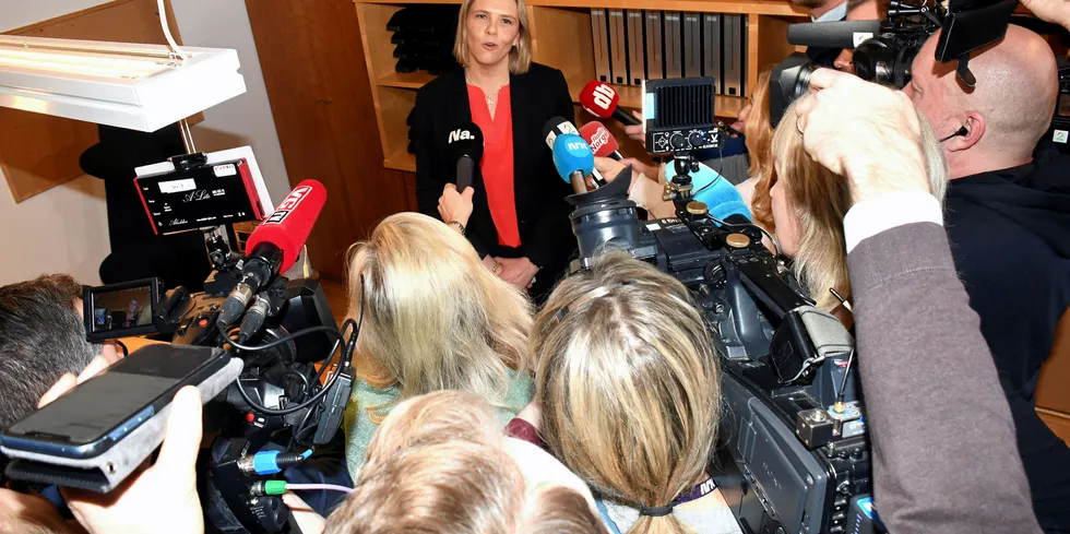 Sylvi Listhaug tok over som olje- og energiminister etter Kjell Børge Freiberg rett før jul i fjor.