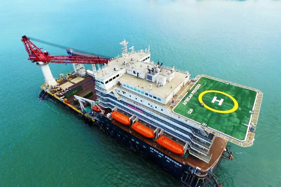 New future: BAO's African Provider barge pictured shortly after completion