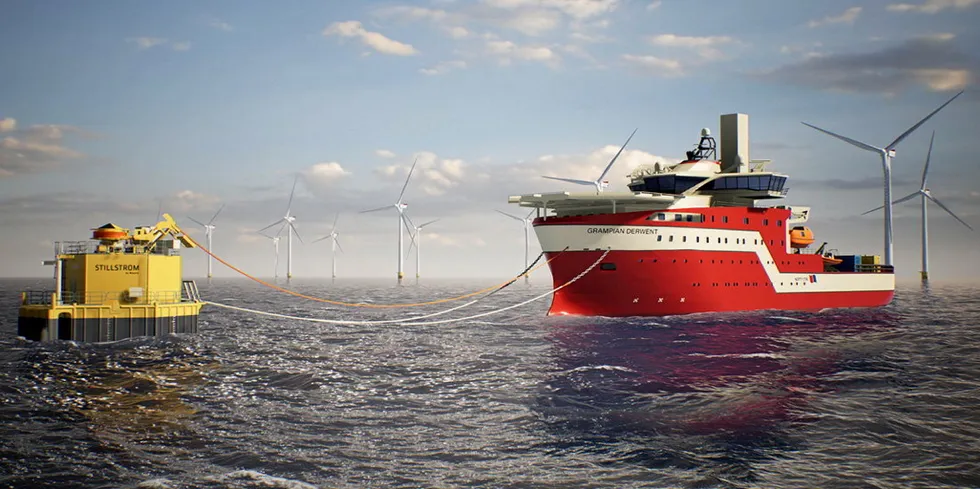 Artists impression of how offshore charging technology would be deployed.
