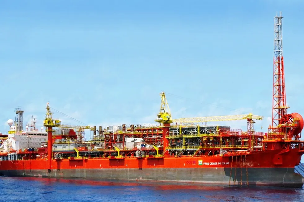 FPSO Cidade de Itajai: operates at the Bauna oilfield offshore Brazil