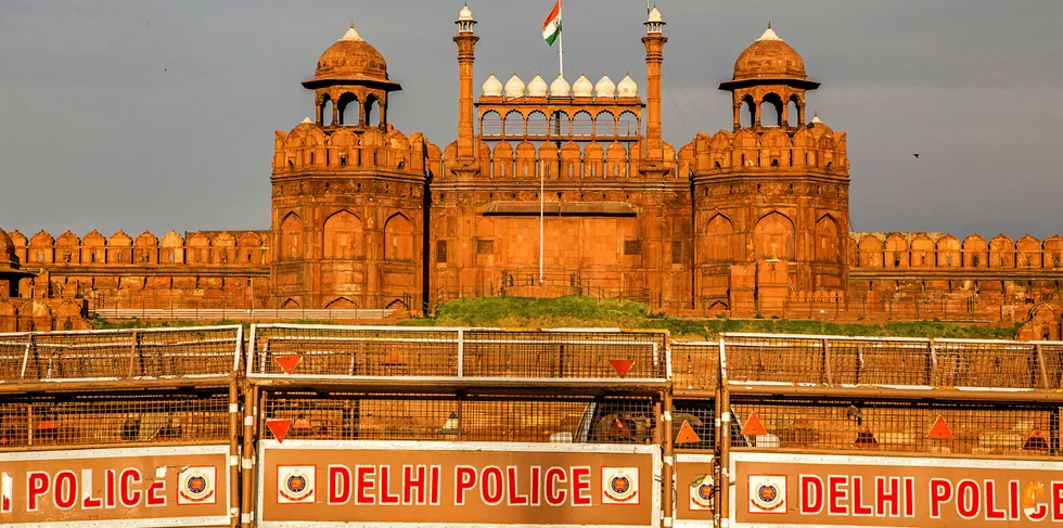 A view of the deserted Red Fort in New Delhi, as India remains under an unprecedented lockdown over the highly contagious coronavirus (COVID-19).