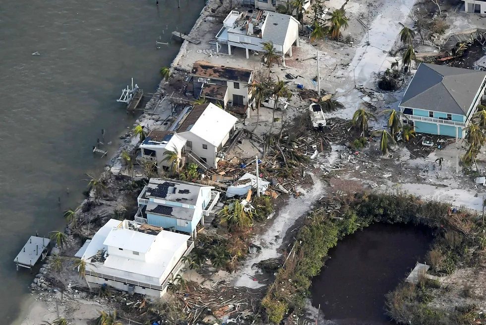 Ødelagte hus fotografert i Florida Keys mandag. Foto: The Washington Post / AP / NTB scanpix