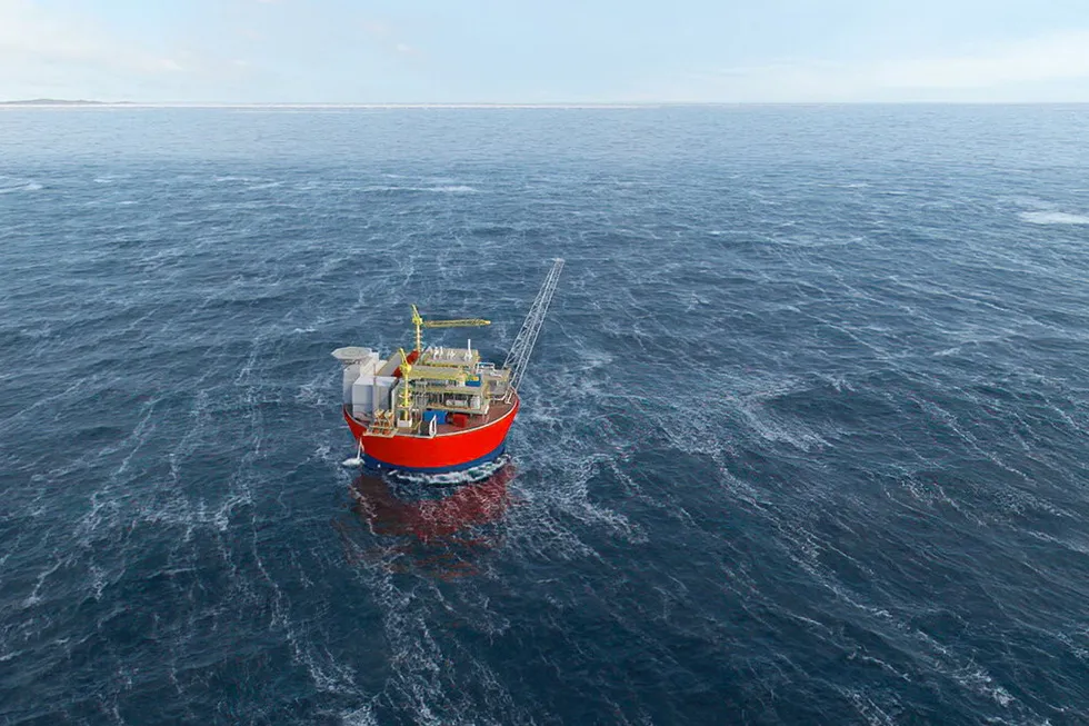 In line: an artist's impression of Equinor's Wisting platform. The aim is to power the platform from shore, but authorities may not have staff capacity to process the application