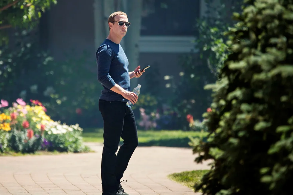 Administrerende direktør i Facebook Mark Zuckerberg under en konferanse i Sun Valley i juli 2018. Foto: Drew Angerer/AFP/NTB Scanpix