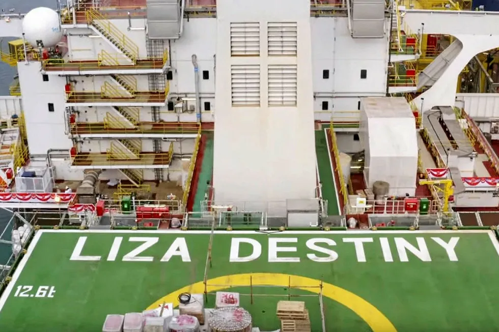 Liza FPSO: Startup expected next year