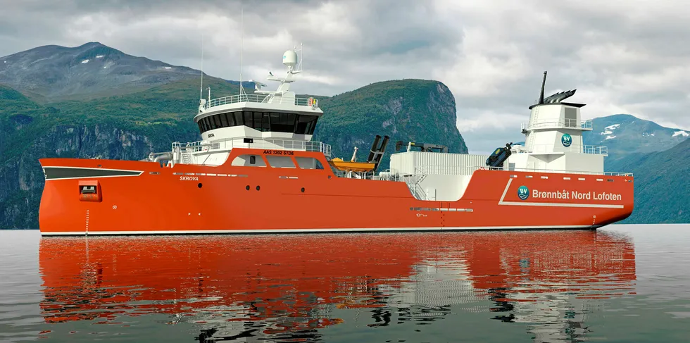 Brønnbåt Nord Lofotens nybygg, levert av Aas Mekaniske Verksted. Båten skal ha base hos Ellingsen Seafood på Skrova.