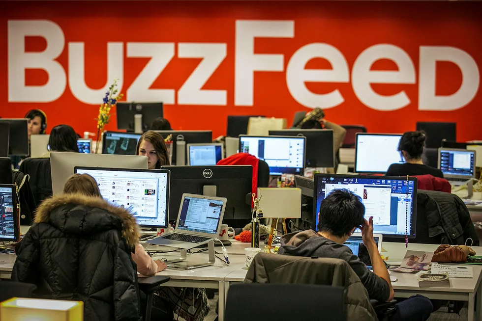 Buzzfeed er et populære nyhets- og delingsnettsted. Foto: Reuters