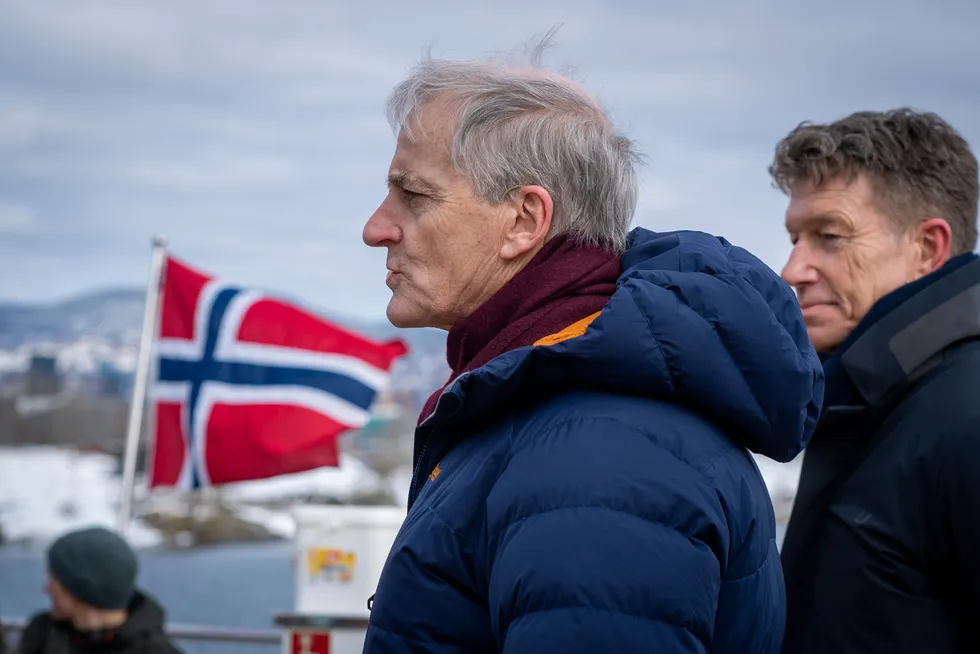 Green deals: Norwegian Prime Minister Jonas Gahr Støre (left) and Energy Minister Terje Aasland.