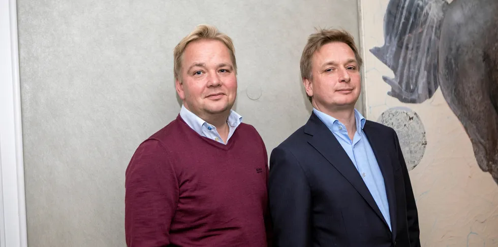 Brødrene Bjørn og Finn Erik Arctander styrer strømsalgselskapet Agva Kraft.
