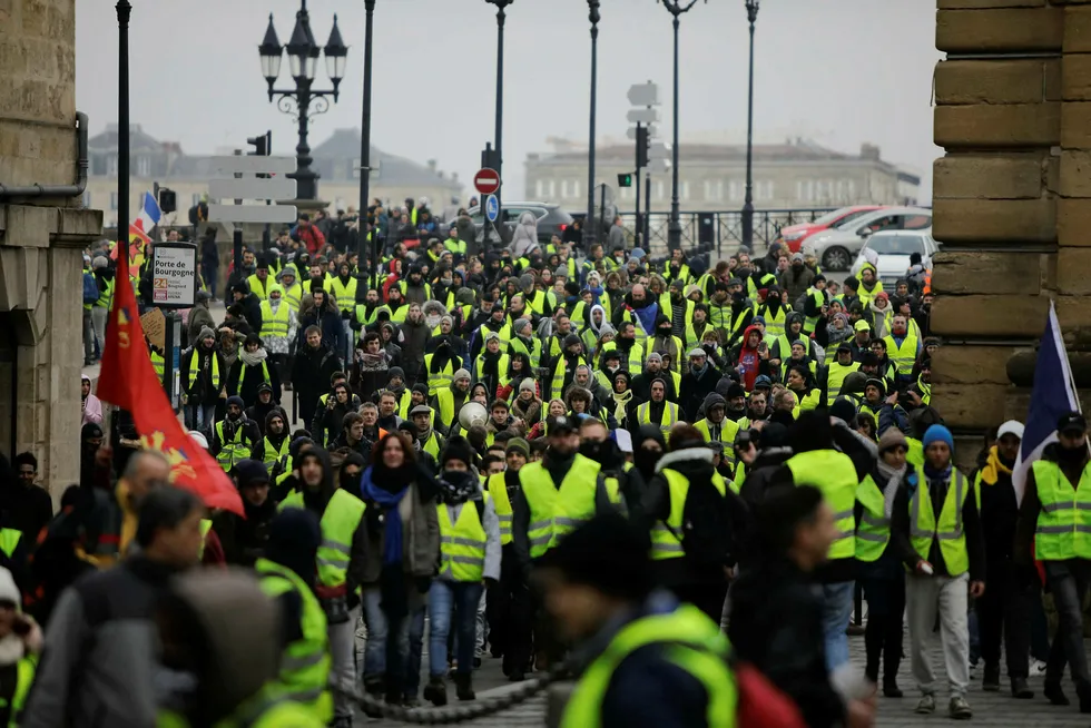 Den franske motstandsbevegelsen med gule vester samlet i fjor rundt 280.000 mennesker til opprør, fordelt på over 2000 ulike steder.