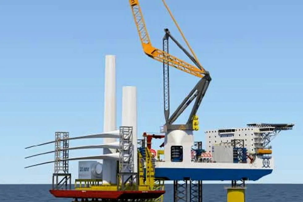 Technology: BargeRack technology enables the WTIV to lift the barge with wind turbine components, optimising maximum uptime by extending the operational weather window