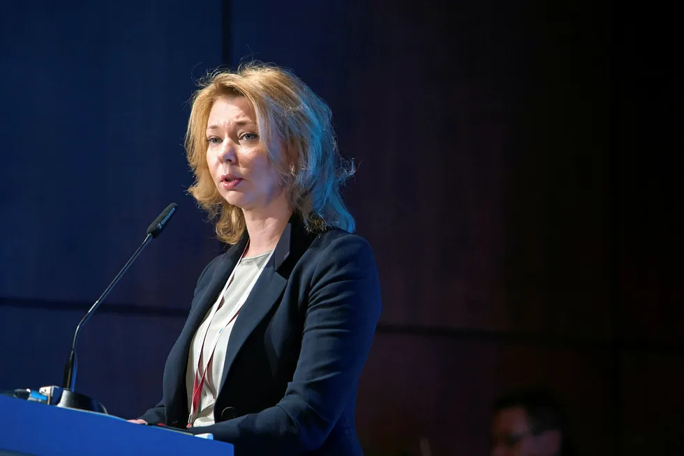 Key role for Russia: Gazprom Export director general Elena Burmistrova and (inset) Manfred Leitner, executive board member for downstream at OMV