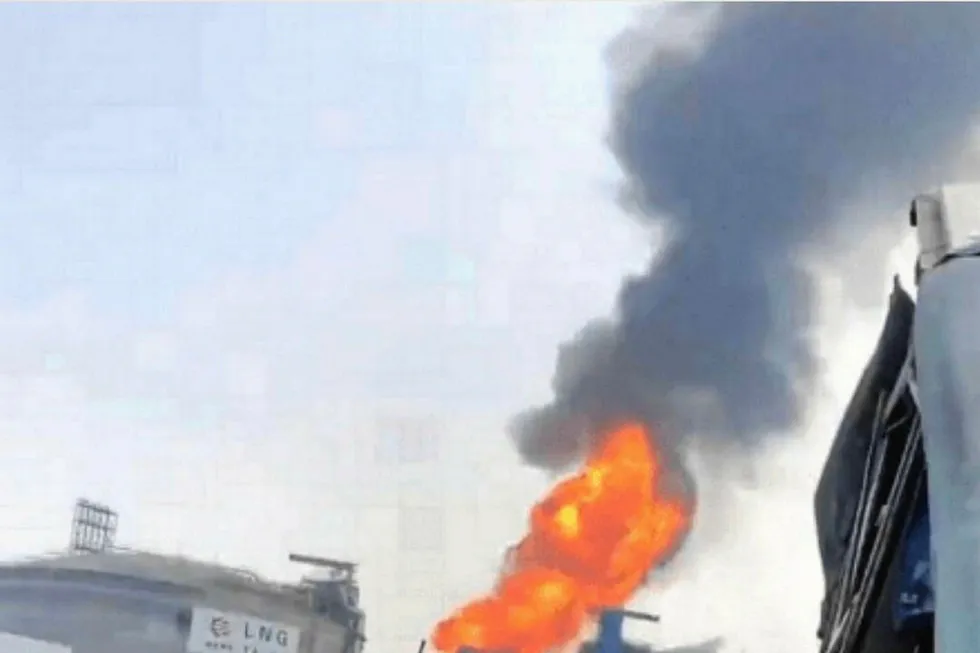 China LNG terminal on fire: no casualties reported