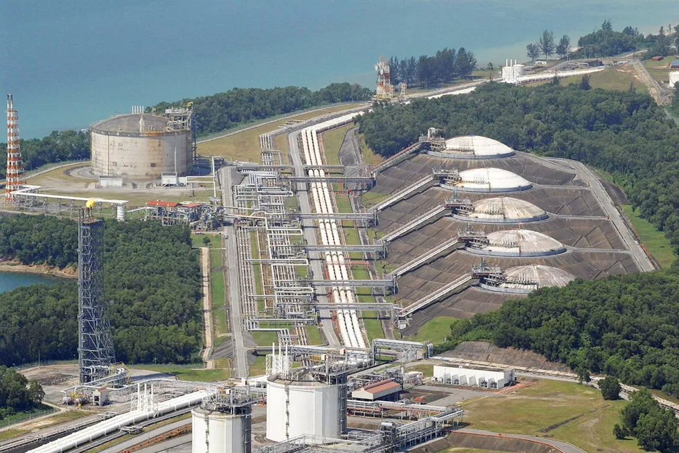 Feedstock required: the MLNG plant at the Petronas LNG Complex at Bintulu