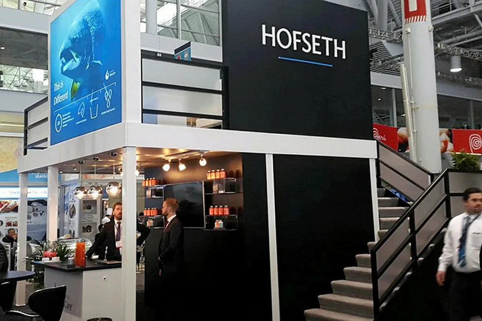 Hofseth North America stand in Seafood Expo North America.