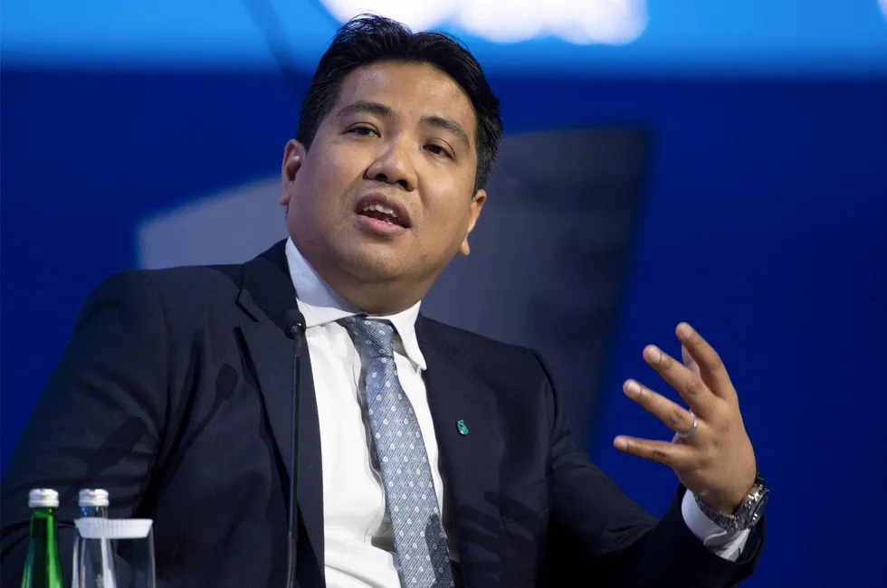 Petronas chief executive: Tengku Muhammad Taufik speaks at the panel dicscussion during the Abu Dhabi International Petroleum Exhibition and Conference last October