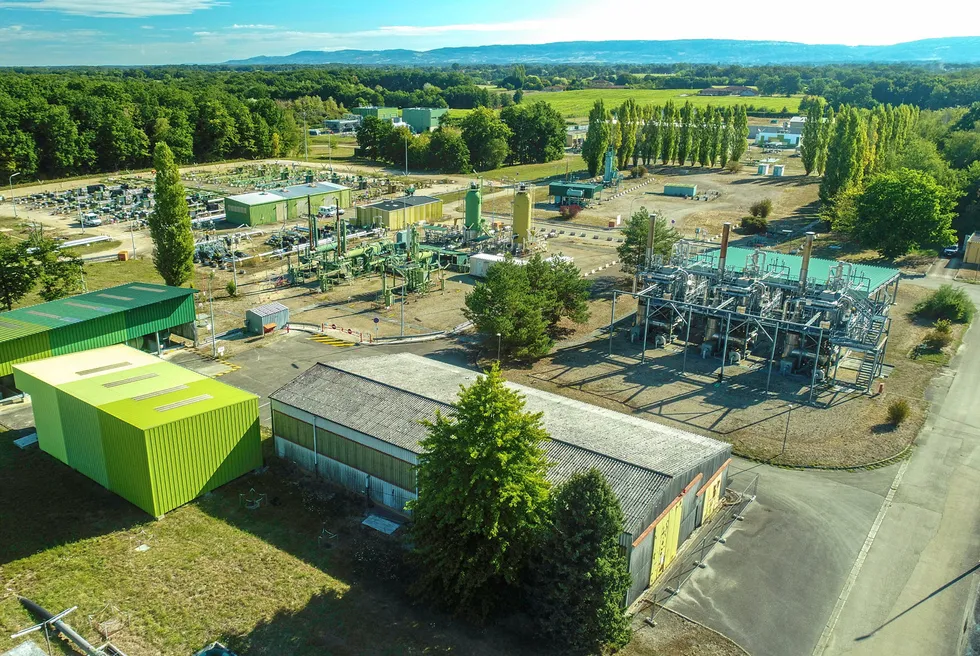 The site of HyPSTER, an EU-funded pilot project storing hydrogen in a salt cavern in France.