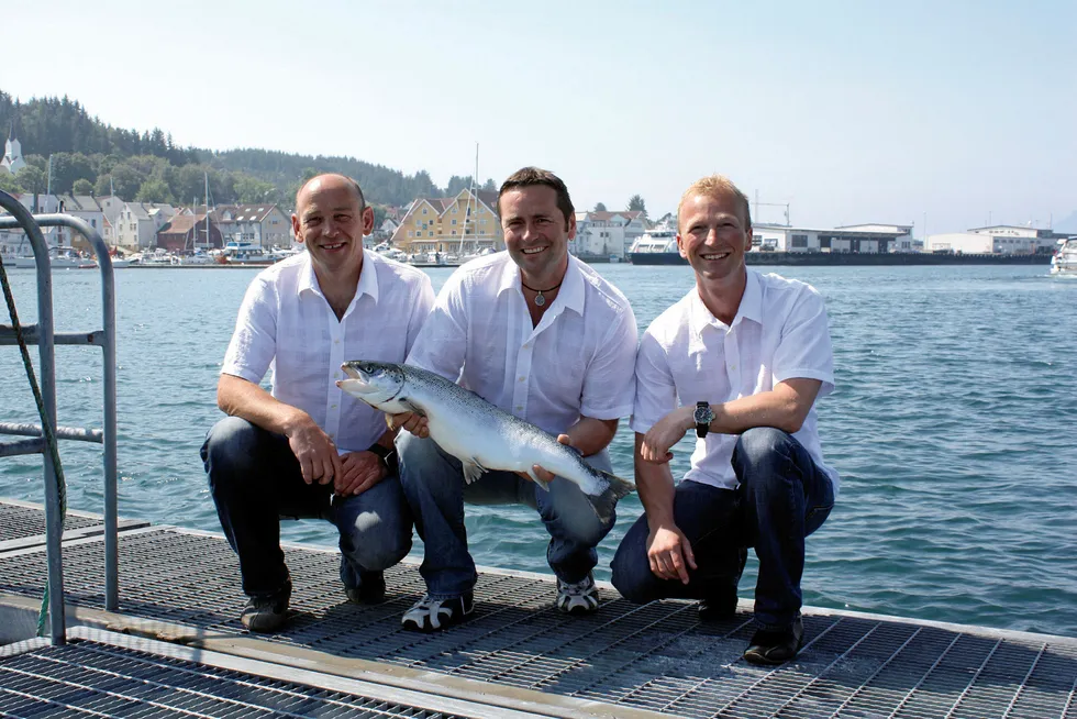 Tore Svarstad, Håkon Åsvang and Svein Helge Bruheim of Bravo Seafood.