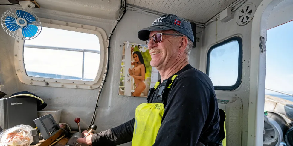 Tor Hynne fra Verdal driver fiske i indre Trondheimsfjord.