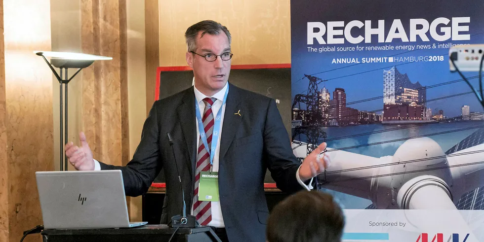 Vattenfall's outgoing CEO Gunnar Groebler at a Recharge Thought Leader event