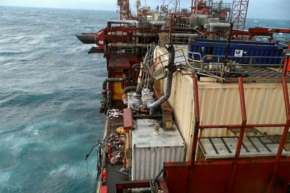 Decommissioning: Curlew FPSO, which earlier suffered storm damage