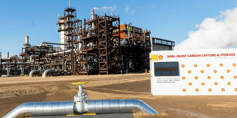 Shell's Quest CCS plant near Edmonton, Canada, which produces 900 tonnes of blue hydrogen per day.