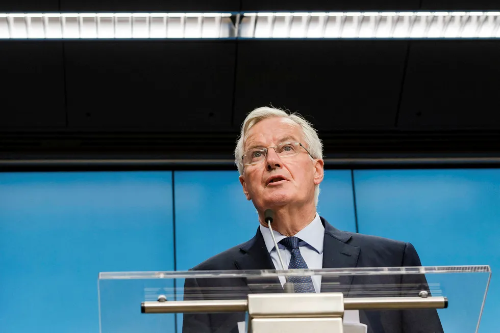 EUs sjefforhandler Michel Barnier.