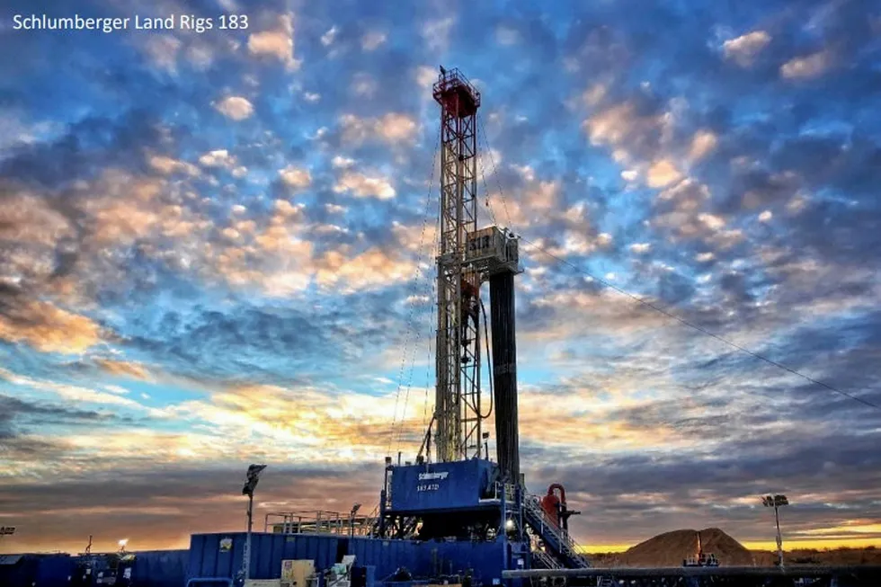 On the move: the Schlumberger Land Rigs 183 is making its way to the Carpentaria-1location