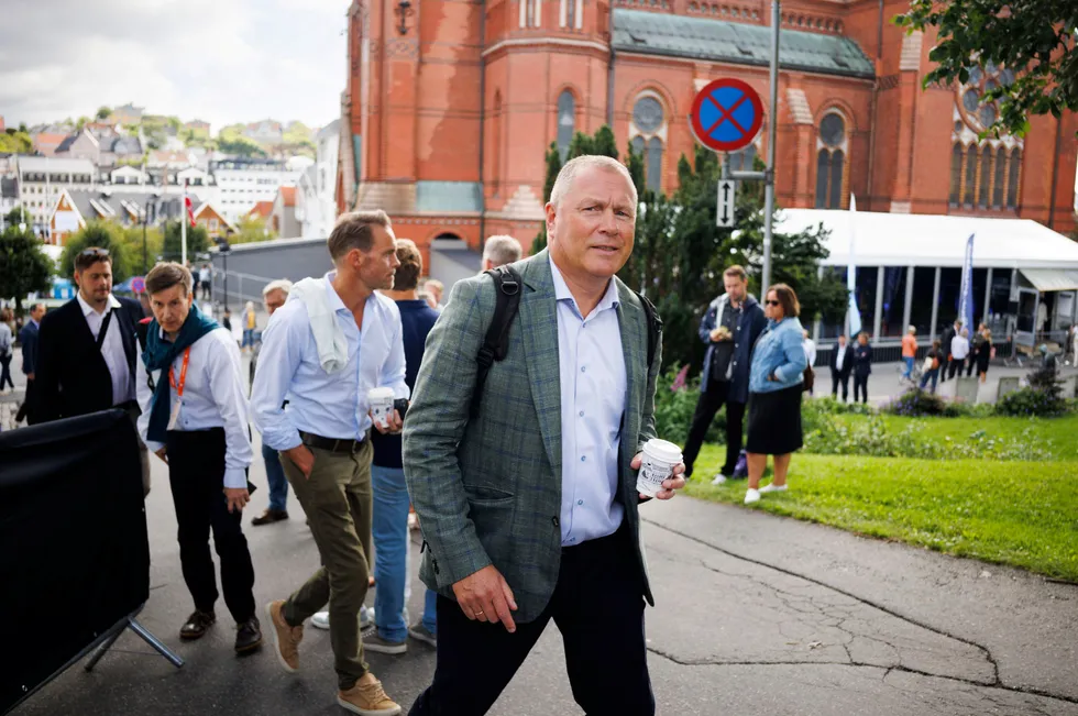 Oljefondssjef Nicolai Tangen må snart ta stilling til om han ønsker å sitte en ny periode som oljefondssjef. Her under Arendalsuka.