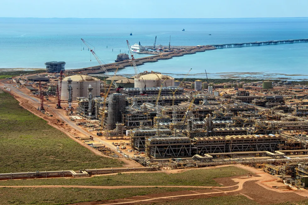 Chevron's Gorgon LNG project on Barrow Island, Western Australia.